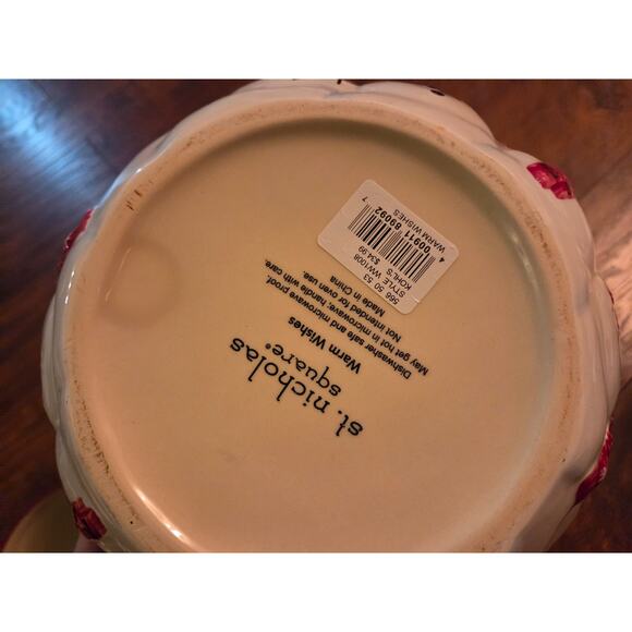 St. Nicholas Square Large Small Chip Dip Bowls 10"+ 6" Christmas Holiday - Picture 5 of 5